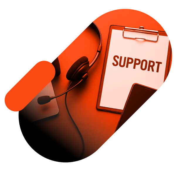 cartellina con scritta support