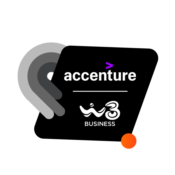 logo accenture e logo windtre business